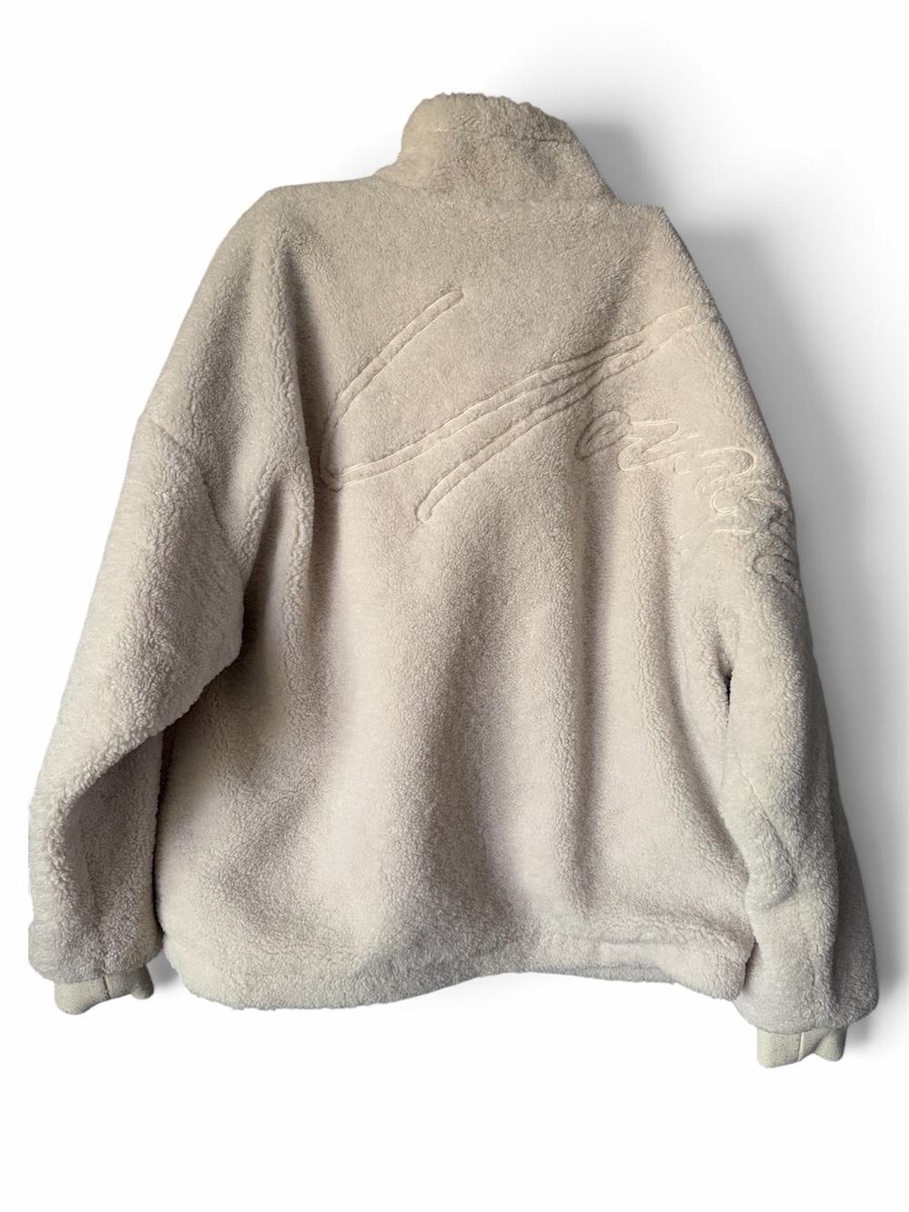 Young LA Fleece Jacket Womens L Teddy Full Zip outerwear big logo athletic